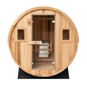 Barrel Outdoor Sauna - 6 Person w/ Harvia Kip 8kW Heater - My Store