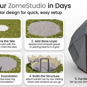 Zomes Pod – 120 Sq ft Eco-Friendly Outdoor Office Pod - My Store